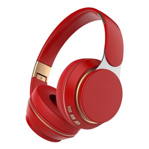 Music Pioneer 07S Casques Sans Fil BT5.0 Écouteurs Stéréo Pliables Écouteurs Réglables-Rouge